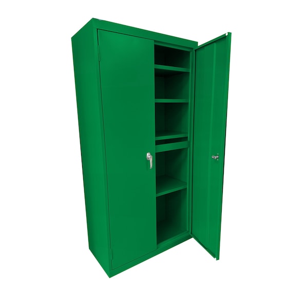 Steel Cabinets Usa Storage Cabinet, 78 in H, 36 in W, Pure Green, 4 Shelves UA-361878-GR - main